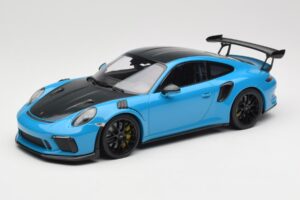 Porsche 911 991.2 GT3 RS Weissach Package Shark Blue Černá Magnesiová Kola Minichamps 1:18 153068224 Kov