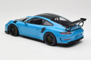 Porsche 911 991.2 GT3 RS Weissach Package Shark Blue Černá Magnesiová Kola Minichamps 1:18 153068224 Kov – obrázek 5 z 6