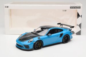 Porsche 911 991.2 GT3 RS Weissach Package Shark Blue Černá Magnesiová Kola Minichamps 1:18 153068224 Kov – obrázek 6 z 6