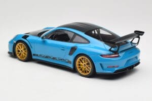 Porsche 911 991.2 GT3 RS Weissach Package Shark Blue Wording Zlatá Magnesiová Kola Minichamps 1:18 153068237 Kov – obrázek 5 z 6