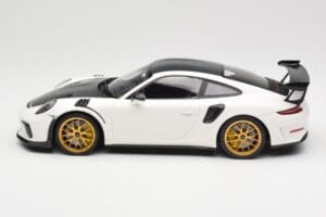Porsche 911 991.2 GT3 RS Weissach Package Bílý Zlatá Magnesiová Kola Minichamps 1:18 153068238 Kov – obrázek 3 z 6
