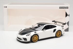 Porsche 911 991.2 GT3 RS Weissach Package Bílý Zlatá Magnesiová Kola Minichamps 1:18 153068238 Kov – obrázek 6 z 6