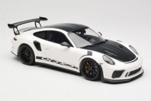 Porsche 911 991.2 GT3 RS Weissach Package Bílý Wording Černá Magnesiová Kola Minichamps 1:18 153068225 Kov – obrázek 4 z 6
