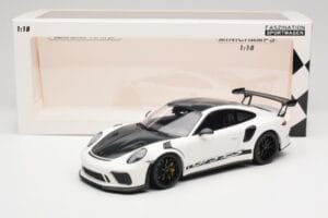Porsche 911 991.2 GT3 RS Weissach Package Bílý Wording Černá Magnesiová Kola Minichamps 1:18 153068225 Kov – obrázek 6 z 6