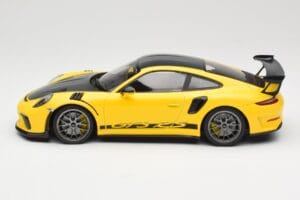 Porsche 911 991.2 GT3 RS Žlutý Weissach Package Platinum Wheels Minichamps 1:18 155068221 Kov – obrázek 3 z 6