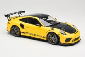 Porsche 911 991.2 GT3 RS Žlutý Weissach Package Platinum Wheels Minichamps 1:18 155068221 Kov – obrázek 4 z 6