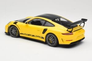 Porsche 911 991.2 GT3 RS Žlutý Weissach Package Platinum Wheels Minichamps 1:18 155068221 Kov – obrázek 5 z 6