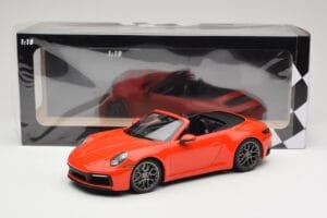 Porsche 911 992 Carrera 4S Kabriolet Oranžový Minichamps 1:18 155067334 Kov – obrázek 6 z 6