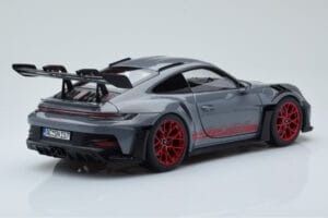 Porsche 911 992 GT3 RS Arctic Šedý Pyro Červený Norev 1:18 187350 Kov – obrázek 3 z 8