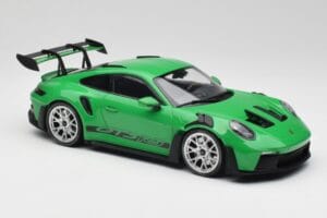 Porsche 911 992 GT3 RS Python Zelený & Stříbrná Kola & Černý Dekor Minichamps 1:18 153062235 Kov – obrázek 4 z 6