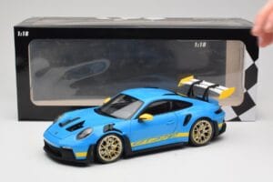Porsche 911 992 GT3 RS Shark Modrý & Žlutý Decor Concept Minichamps 1:18 911992001 Kov – obrázek 8 z 8