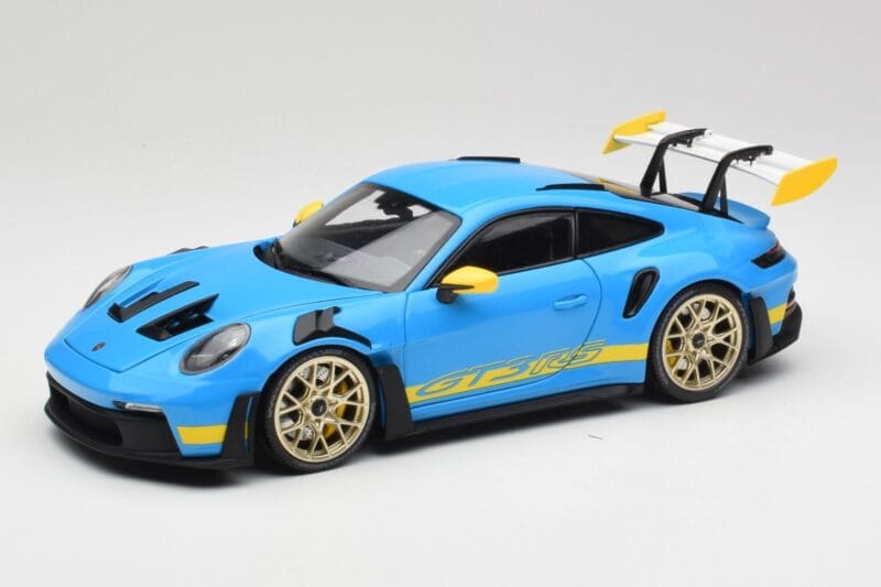 Porsche 911 992 GT3 RS Shark Modrý & Žlutý Decor Concept Minichamps 1:18 911992001 Kov