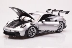 Porsche 911 992 GT3 RS Stříbrný Metalická Norev 1:18 187357 Kov – obrázek 2 z 8