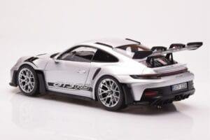 Porsche 911 992 GT3 RS Stříbrný Metalická Norev 1:18 187357 Kov – obrázek 7 z 8