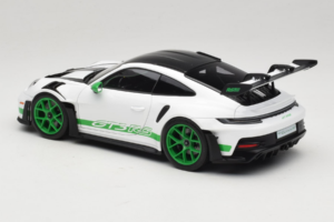 Porsche 911 992 GT3 RS Tribute to Carrera RS White Python Green Norev 1:18 187372 Kov – obrázek 7 z 8