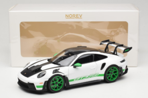 Porsche 911 992 GT3 RS Tribute to Carrera RS White Python Green Norev 1:18 187372 Kov – obrázek 8 z 8