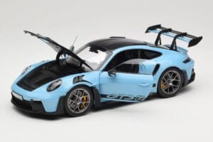 Porsche 911 992 GT3 RS Weissach Pack Gulf Blue Norev 1:18 187367 Kov – obrázek 2 z 8