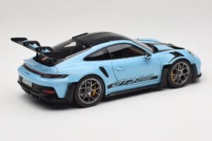 Porsche 911 992 GT3 RS Weissach Pack Gulf Blue Norev 1:18 187367 Kov – obrázek 3 z 8