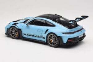 Porsche 911 992 GT3 RS Weissach Pack Gulf Blue Norev 1:18 187367 Kov – obrázek 7 z 8