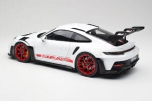 Porsche 911 992 GT3 RS Bílý & Pyro Červený Norev 1:12 127530 Kov – obrázek 5 z 6