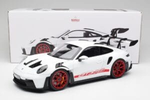 Porsche 911 992 GT3 RS Bílý & Pyro Červený Norev 1:12 127530 Kov – obrázek 6 z 6
