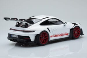 Porsche 911 992 GT3 RS Bílý Pyro Červený Norev 1:18 187352 Kov – obrázek 3 z 8