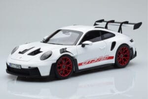 Porsche 911 992 GT3 RS Bílý Pyro Červený Norev 1:18 187352 Kov