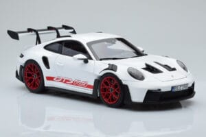 Porsche 911 992 GT3 RS Bílý Pyro Červený Norev 1:18 187352 Kov – obrázek 6 z 8