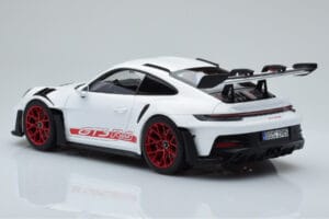 Porsche 911 992 GT3 RS Bílý Pyro Červený Norev 1:18 187352 Kov – obrázek 7 z 8