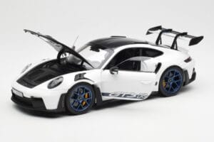 Porsche 911 992 GT3 Weissach Package Bílý & Indigo Modrý Norev 1:18 187353 Kov – obrázek 2 z 8