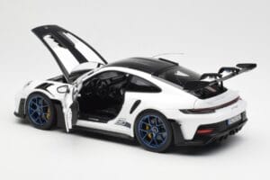 Porsche 911 992 GT3 Weissach Package Bílý & Indigo Modrý Norev 1:18 187353 Kov – obrázek 5 z 8