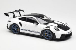 Porsche 911 992 GT3 Weissach Package Bílý & Indigo Modrý Norev 1:18 187353 Kov – obrázek 6 z 8