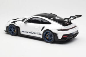 Porsche 911 992 GT3 Weissach Package Bílý & Indigo Modrý Norev 1:18 187353 Kov – obrázek 7 z 8