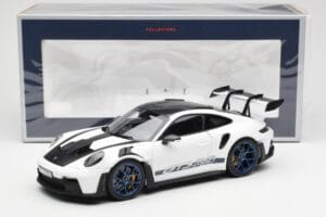 Porsche 911 992 GT3 Weissach Package Bílý & Indigo Modrý Norev 1:18 187353 Kov – obrázek 8 z 8
