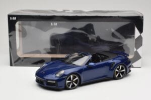 Porsche 911 992 Turbo S Kabriolet Blue Metallic Minichamps 1:18 155069081 Kov – obrázek 6 z 6