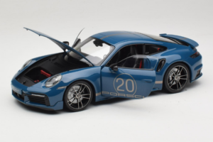 Porsche 911 992 Turbo S Coupe Sport Design Modrý Minichamps 1:18 113069073 Kov – obrázek 2 z 8