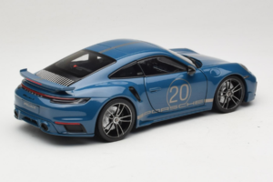 Porsche 911 992 Turbo S Coupe Sport Design Modrý Minichamps 1:18 113069073 Kov – obrázek 3 z 8