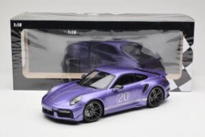Porsche 911 992 Turbo S Sport Design Package Viola Metallic Minichamps 1:18 155069174 Kov – obrázek 6 z 6