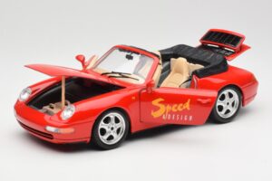 Porsche 911 993 Carrera Kabriolet Červený Bburago 1:18 3090 Kov – obrázek 2 z 8