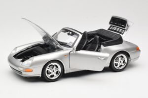 Porsche 911 993 Carrera Kabriolet Stříbrný Bburago 1:18 18-12039 Kov – obrázek 2 z 8