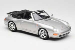 Porsche 911 993 Carrera Kabriolet Stříbrný Bburago 1:18 18-12039 Kov – obrázek 6 z 8