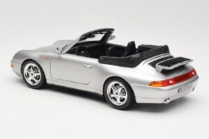 Porsche 911 993 Carrera Kabriolet Stříbrný Bburago 1:18 18-12039 Kov – obrázek 7 z 8