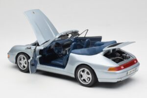 Porsche 911 993 Carrera Kabriolet Stříbrný Maisto 1:18 100299-M1 Kov – obrázek 5 z 8