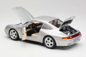 Porsche 911 993 Carrera Stříbrný Bburago 1:18 3050-M1 Kov – obrázek 7 z 8