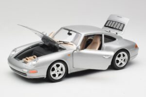 Porsche 911 993 Carrera Stříbrný Bburago 1:18 3050-M1 Kov – obrázek 8 z 8
