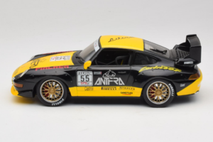 Porsche 911 993 GT2 #55 Černý & Žlutý Anson 1:18 30325-W Kov – obrázek 3 z 6