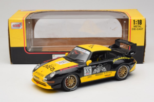 Porsche 911 993 GT2 #55 Černý & Žlutý Anson 1:18 30325-W Kov – obrázek 5 z 6