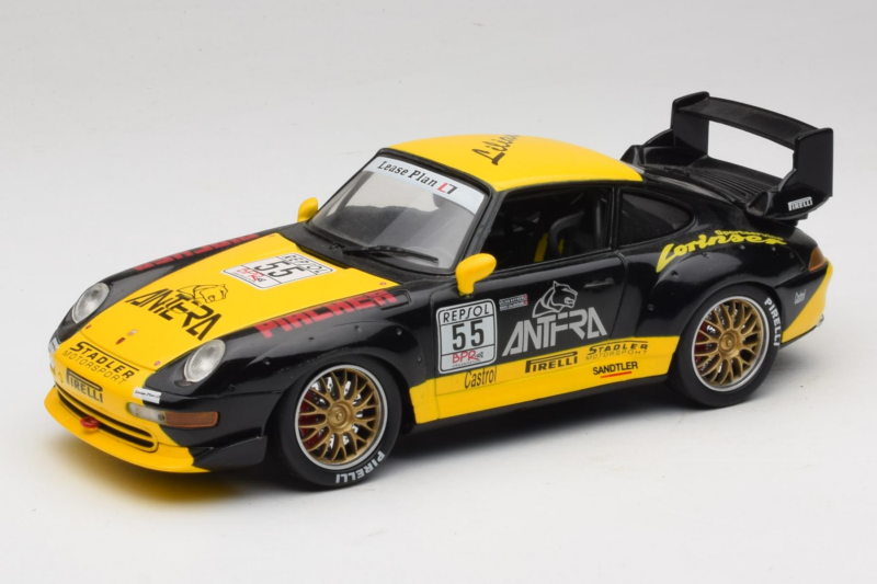 Porsche 911 993 GT2 #55 Černý & Žlutý Anson 1:18 30325-W Kov