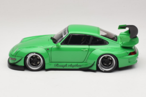 Porsche 911 993 RWB Zelený Gun Grey Wheels AUTOart 1:18 78151 Kompozit – obrázek 4 z 8