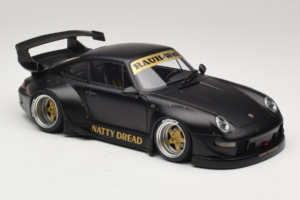 Porsche 911 993 RWB Matt Black With Gold Wheels AUTOart 1:18 78154 Kompozit – obrázek 6 z 8